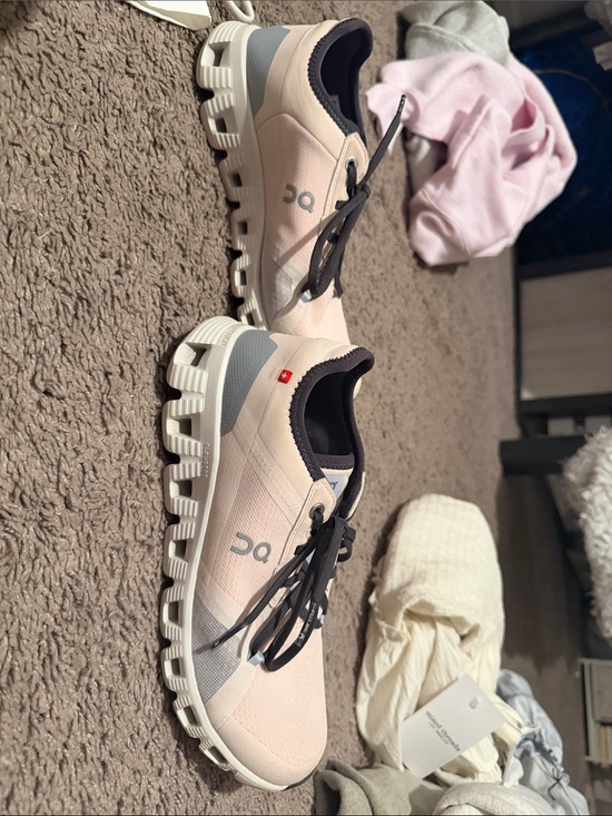 On Clouds Shoes - On Cloud Women's Pink and Gray Athletic Running Shoes